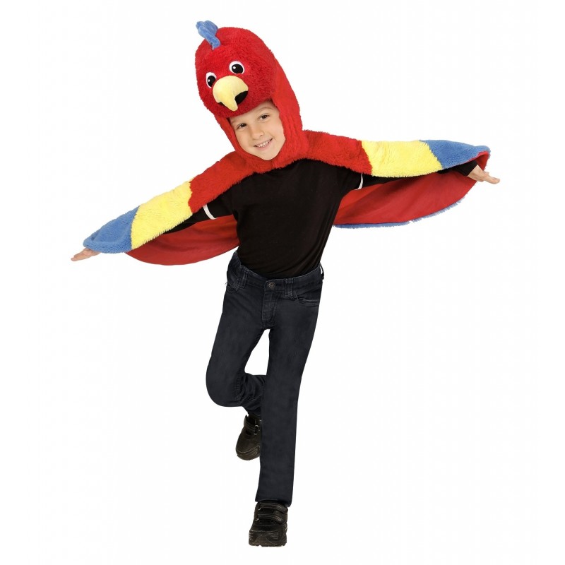 ПОПУГАЙ 104, 110 костюм из мягкого плюша с капюшоном накидка маска