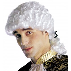 Markiza vīra parūka, baroka stils, baltā