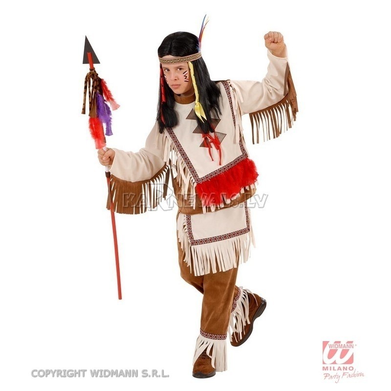 Костюм Индейца 140 см, плащ и брюки﻿.