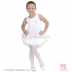 Белая нижняя юбка из сатина и тюля 