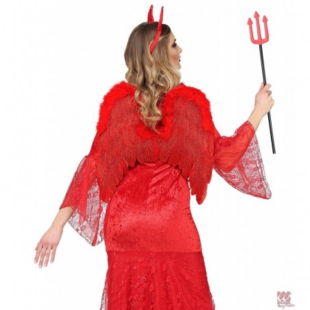 SPALVU SPĀRNI, sarkani, ar marabu un gliteriem,   46 cm x 49 cm