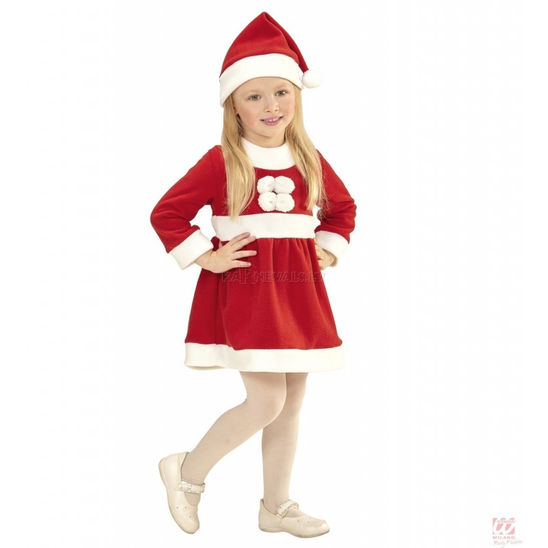 Santa Claus komplekts - kleita cepure 110 cm 3-4 gadu meitenei ﻿﻿