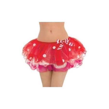 Юбка туту  красная в белый горох