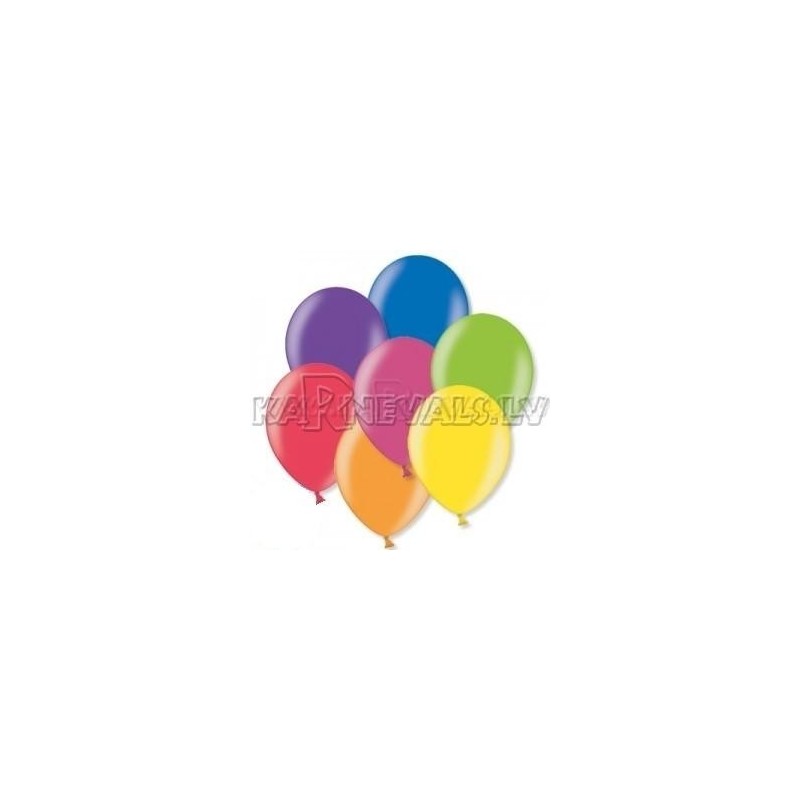 12cm lateksa balons, metalliks, assorti, 15 gab.