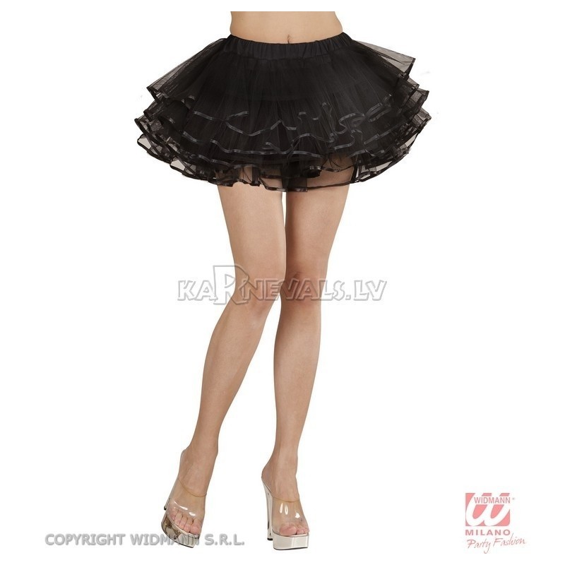 Melna apakšsvārki  dekorēts ar atlasa lentīti