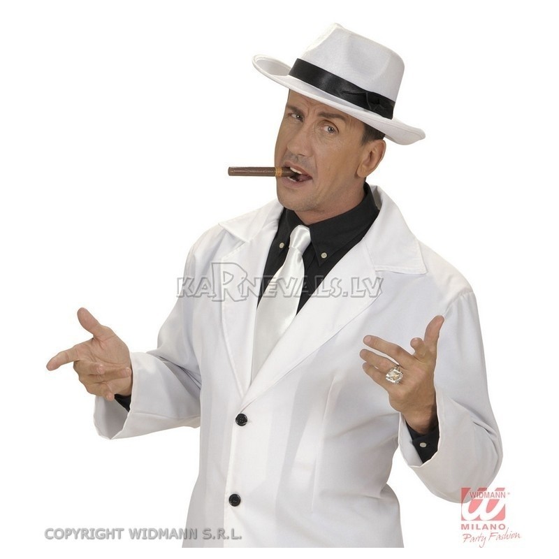 Balta satīna kaklasaite