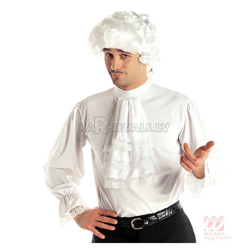 Белая  рубашка с жабо, размер X/L