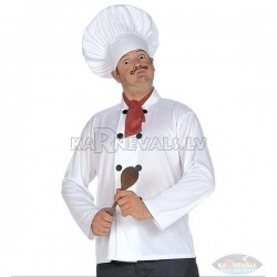 Pavāra komplekts, M/L izmērs - cepure, jaka, šalle