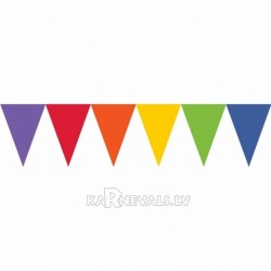 Гирлянда-флажки, яркие цвета радуги - 24 флажка и 4.5м атласнаая лента 