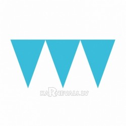 Гирлянда-флажки, голубая - 24 флажка и 4.5м атласная лента 