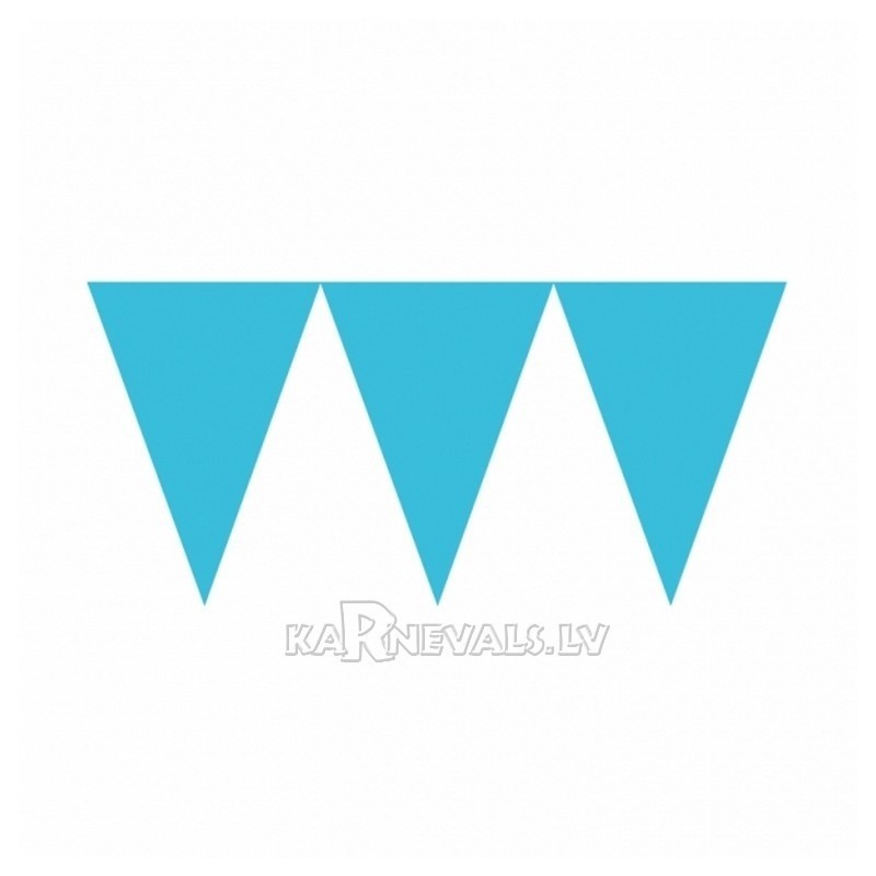 Vimpeļu virtene, gaiši zila  - 24 karodziņi un  4.50m lente