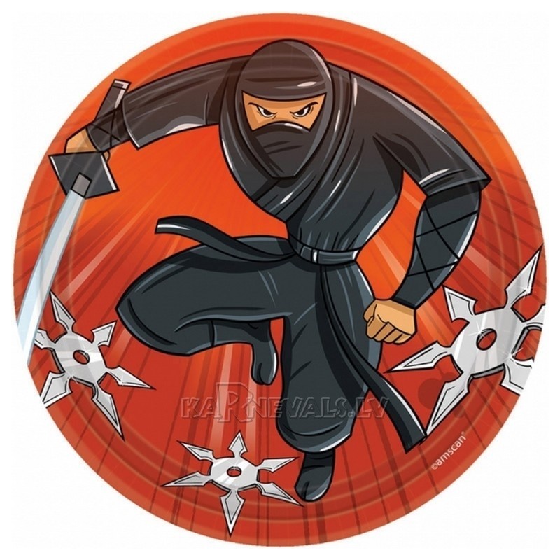 Šķīvji Nindzja, 18cm, iepakojumā 8gb.