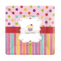 Тарелки с рисунком. Тема: Праздник сладостей  26 см  8 шт