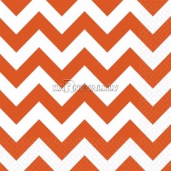 ZIGZAG Papīra salvetes, Oranža krāsa, izmērs - 33х33cm 20.gab.