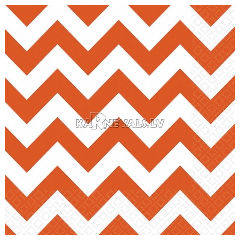 ZIGZAG Papīra salvetes, Oranža krāsa, izmērs - 33х33cm 20.gab.