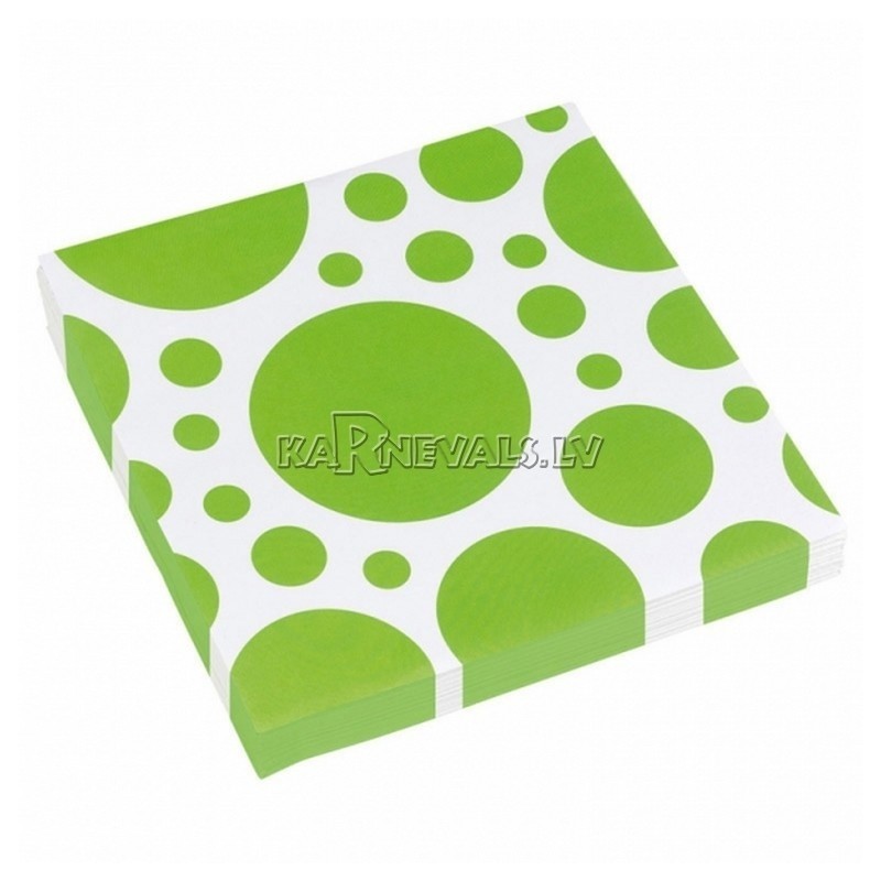 PUNKTI Papīra salvetes, Kivi krāsa, izmērs - 33х33cm 20.gab.