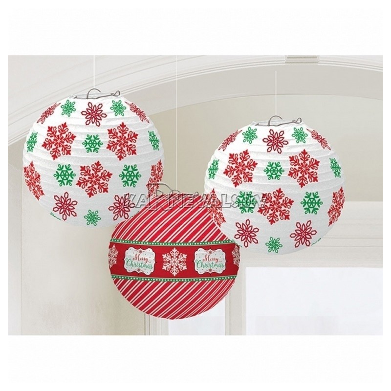 Ziemassvēku  laternu izdevīgā paka - komplektā 6 laternas ar ziemassvētku apdruku. 