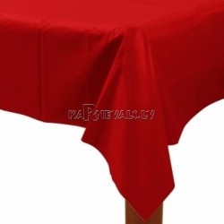 Скатерть  бумажная без рисунка,  Kрасное яблоко,  137 см х 274 см