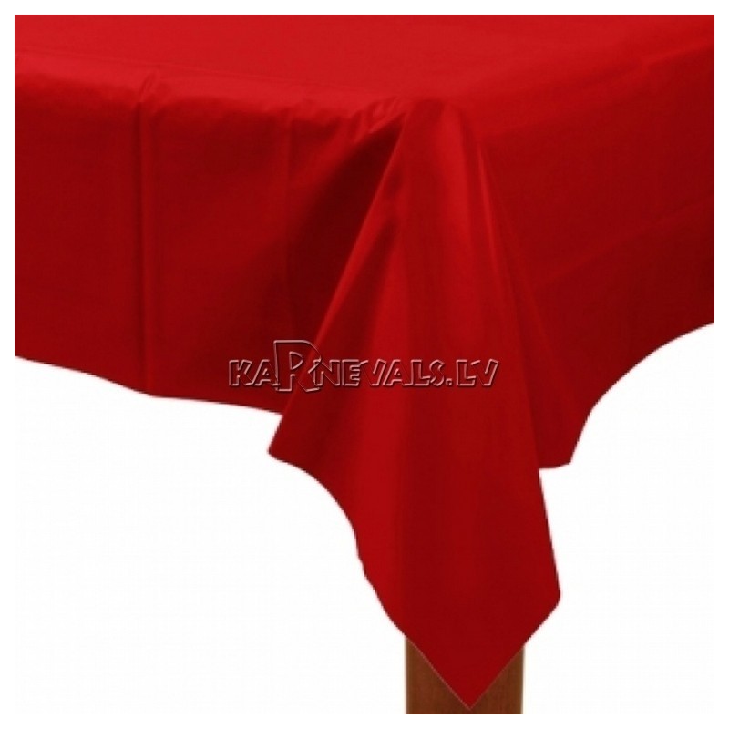 Скатерть  бумажная без рисунка,  Kрасное яблоко,  137 см х 274 см