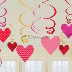 Valentīndienas dekorācija,  sirds ar spirāle