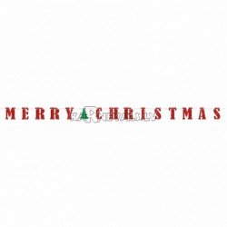 Гирлянда-буквы Merry Christmas, бумажная декорация для Рождества,  длина 365см
