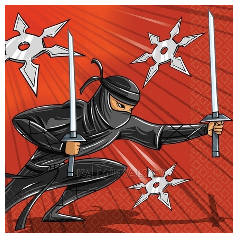 Salvetes Nindzja, 33x33cm, iepakojumā 20gb.