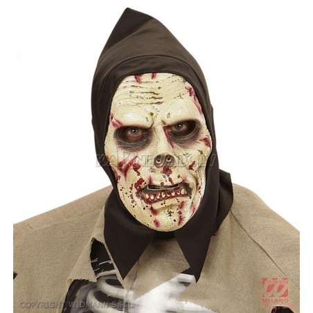 Маска Зомби с капюшоном силиконовая