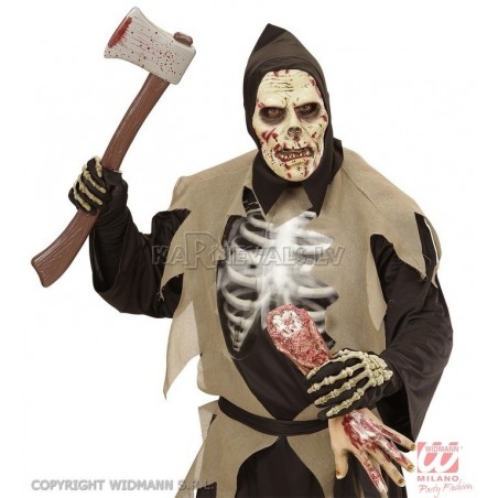 Маска Зомби с капюшоном силиконовая