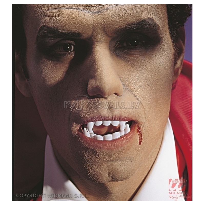 Зубы вампира для Хэллоуина, белые, из мягкого пластика