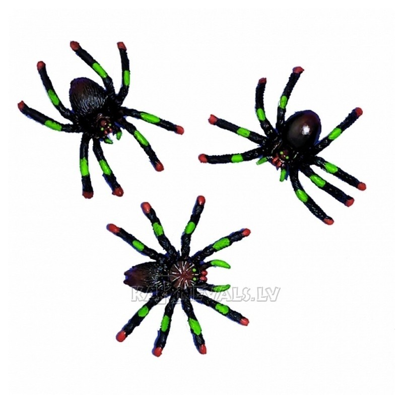 ZIRNEKĻI, dažādi, izmērs 6-8cm - dekorācija Helovīniem, komplektā 8gb.