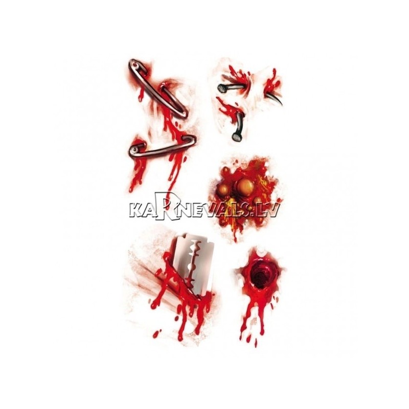 Наклейки-грим для Хэллоуина, можно клеить на кожу, сделаны из медицинской пленки