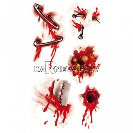 Наклейки-грим для Хэллоуина, можно клеить на кожу, сделаны из медицинской пленки