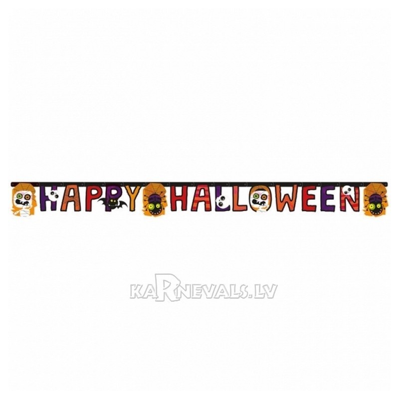 Гирлянда-буквы Happy Halloween, 180см х 15см