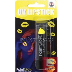 Желтая ультрафиолетовая губная помада ,4г,  блистерная упаковка.