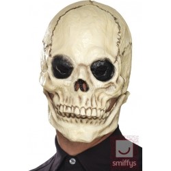 Череп, белая маска на всё лицо, латекс