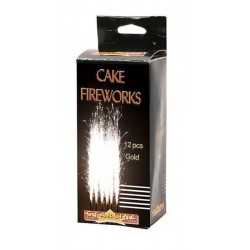 Золотая свечка-фейерверк 10 см 3 шт.