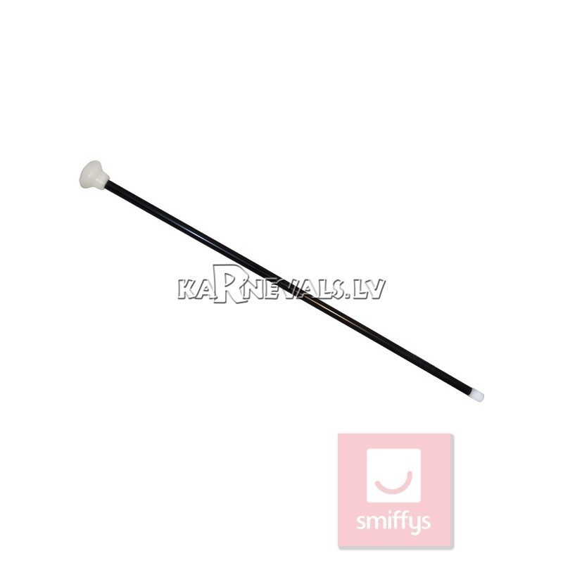 Plastmasas gangsteru kociņš (spieķis) ar baltu uzgali, 80 cm