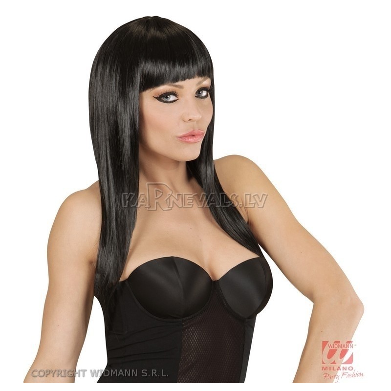 VOGUE Sieviešu parūka garie melnie  mati