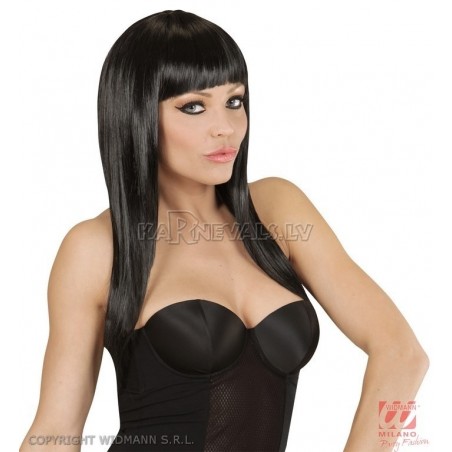 VOGUE Женский парик длинные черные  волосы