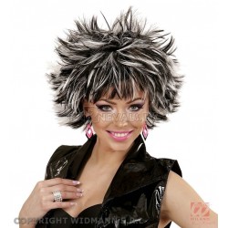 Чёрно-белый карнавальный парик с  эффектом мокрых волос  для женщин и мужчин