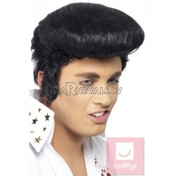 Парик Элвиса Пресли, чёрный, с высокой чёлкой, синтетика