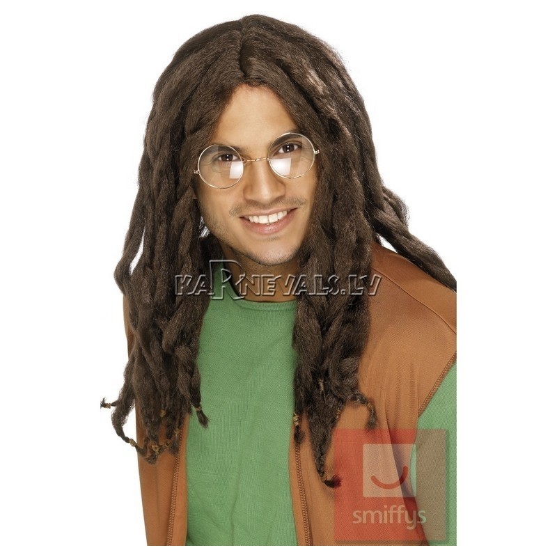 Jamaikas stila parūka, brūna, sintētika