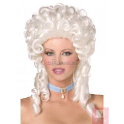 Парик барокко, белый, длинний, кучерявый, синтетика