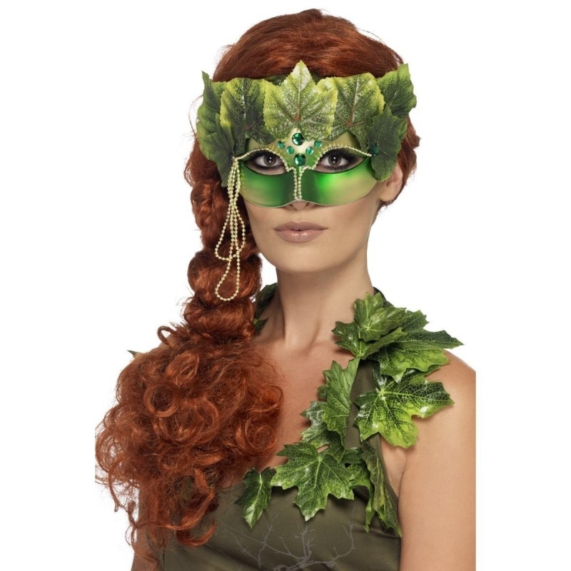 Meža nimfas maska uz acīm, zaļa