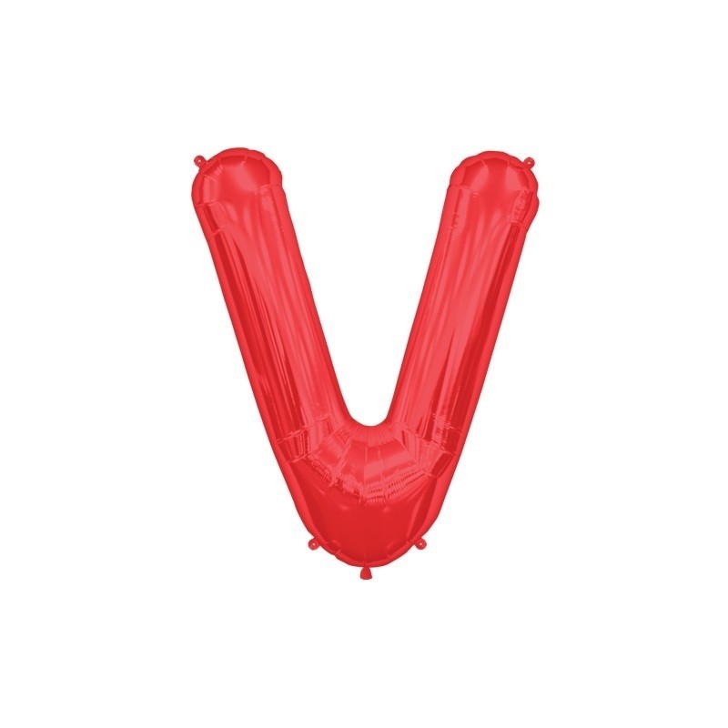 Шар буква "V", 87cм, фигура из фольги заполняется гелием