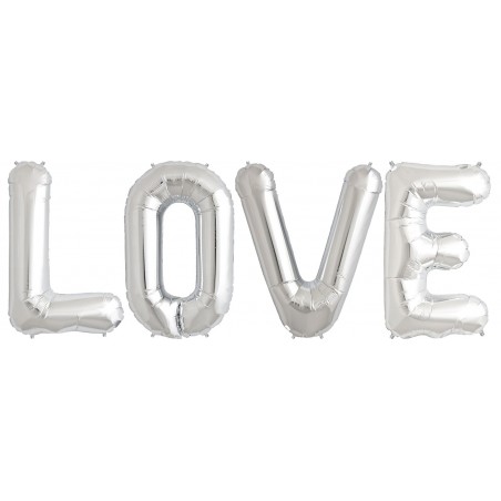 Burtu balons sudraba krāsā  "E",  87cm, folijas figūra paredzēta piepūšanai ar hēliju