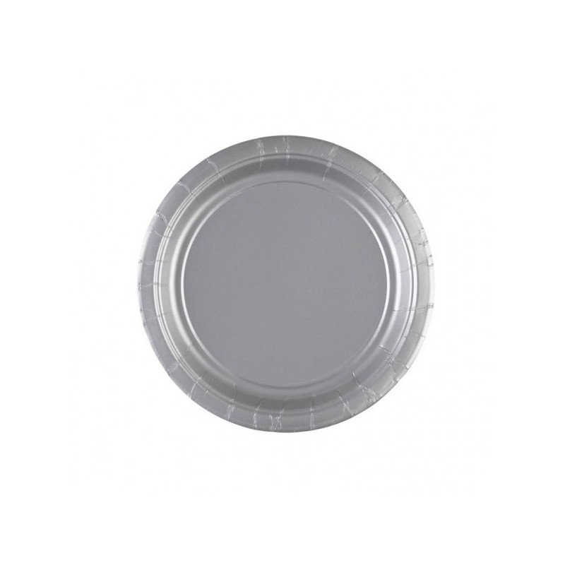 18 cm Šķīvji "SUDRABS" 8.gab.