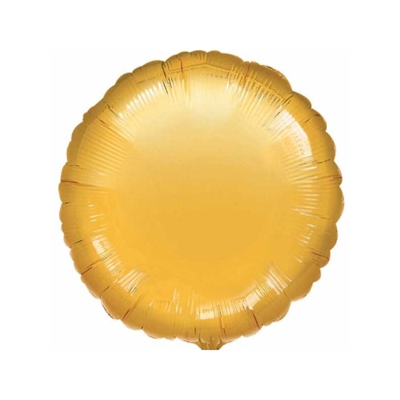 43 cm Folijas balons  ar hēliju apaļš "ZELTS"