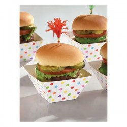 Мини-блюдо для закусок радуга  8,8 x 8,8 x 4,9cm 24 шт.