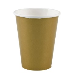 20 Cups Paper Gold 266ml